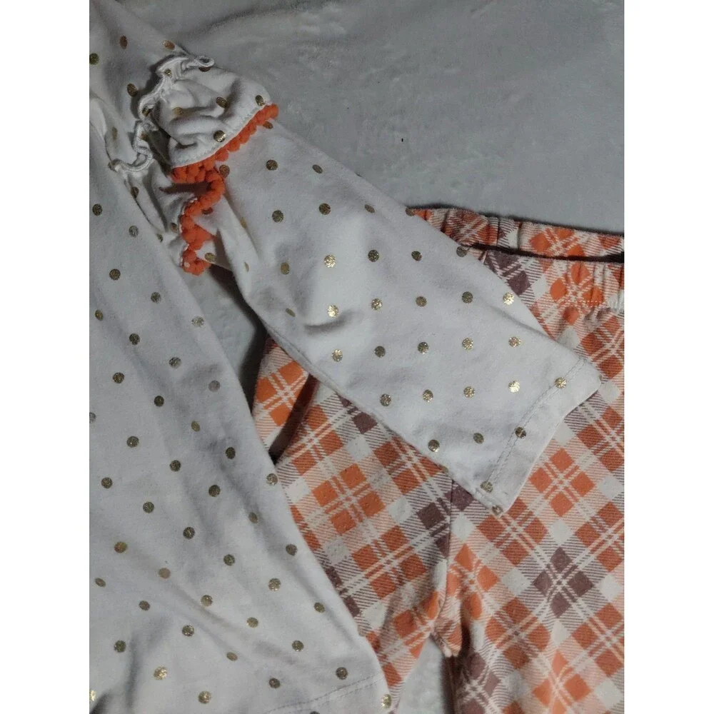 Rare Editions Girls Pumpkin Thanksgiving Outfit Size 5